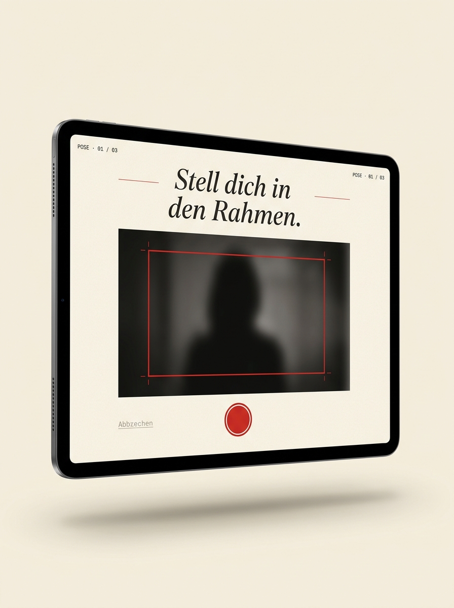Kamera mit Framing-Rahmen
